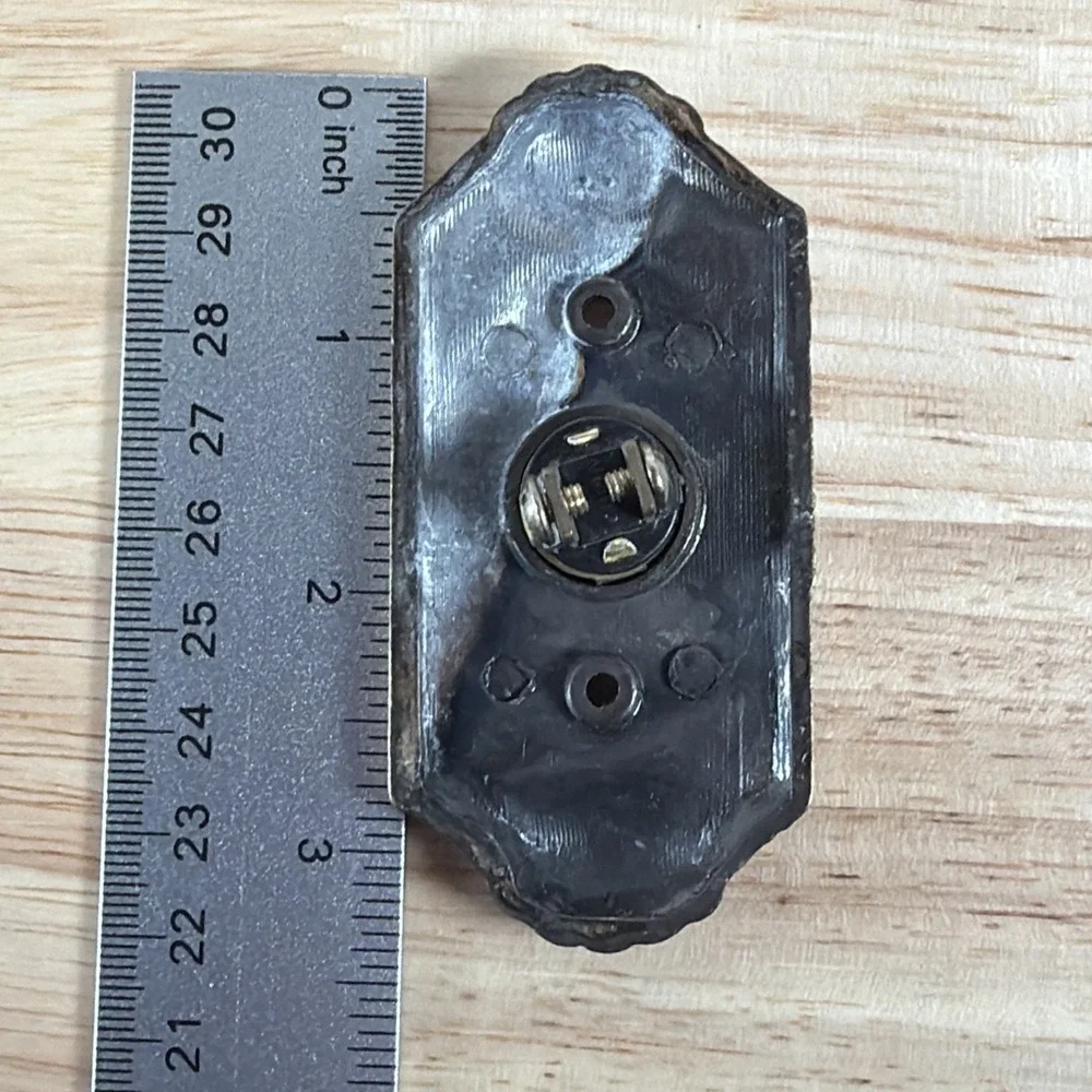 Antique Elegant Brass or Bronze Door Bell Push Button 3 1/4